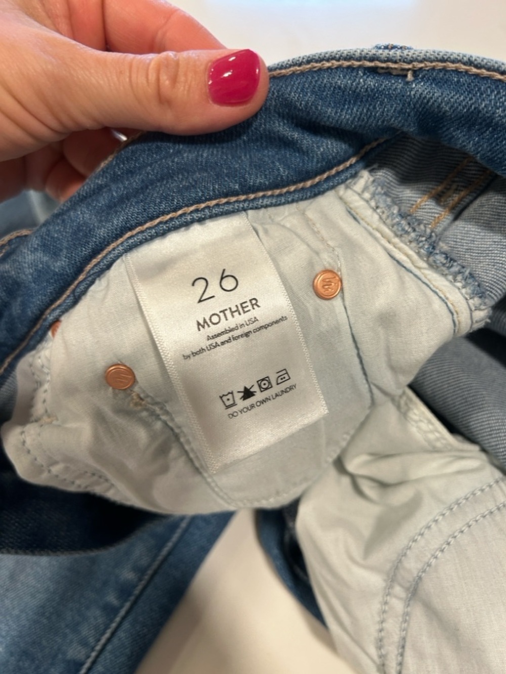 MOTHER The Rambler Zip Flood Jeans - Medium Blue - Picture 6 of 6